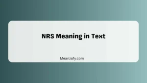 NRS Meaning in Text