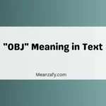 "OBJ" Meaning in Text